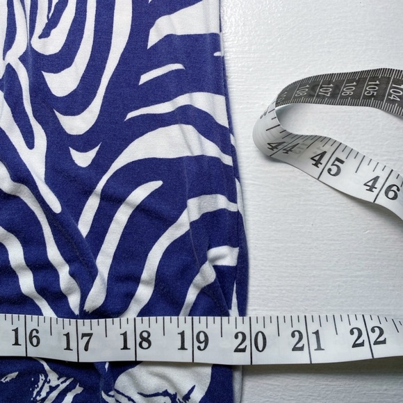 Tori Richard ALTERED Blue Zebra Print Women's Dress - Picture 12 of 16